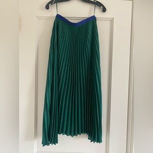 Claire Waight Keller Uniqlo C Green Pleated Skirt